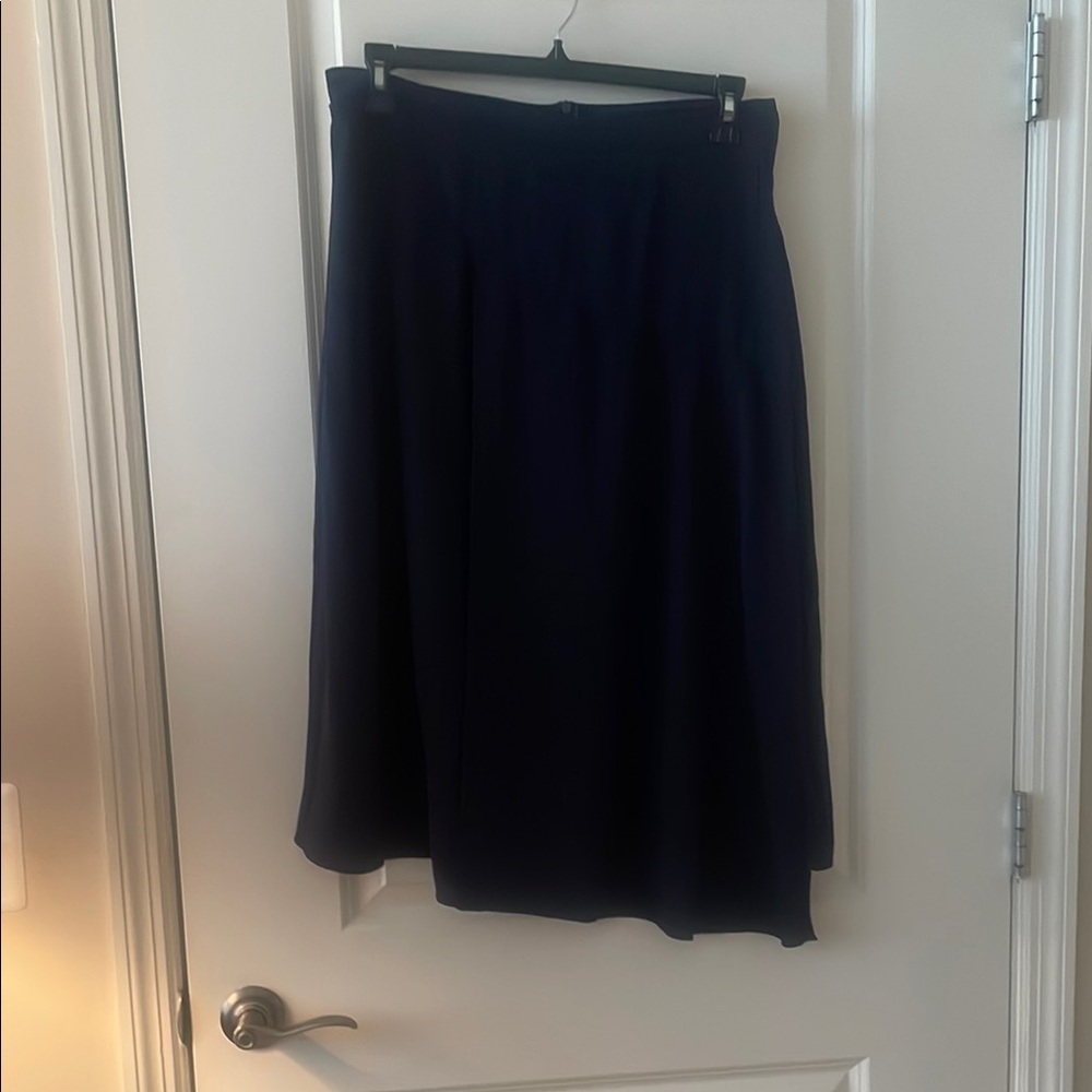 SHEIN Blue Midi A-Line Skirt for Work